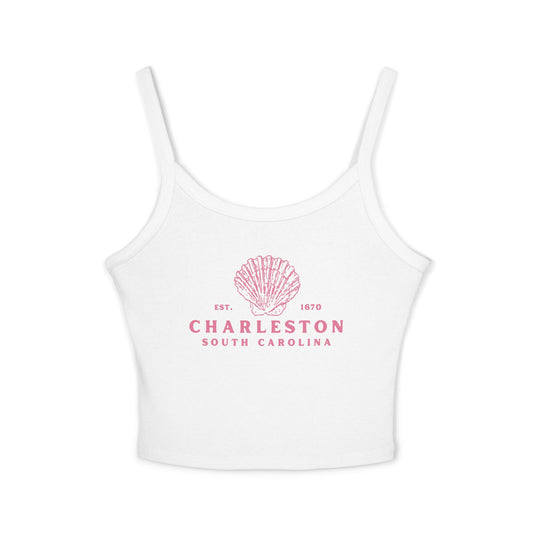 Women's Pink Charleston SC Seashell Tank Top
