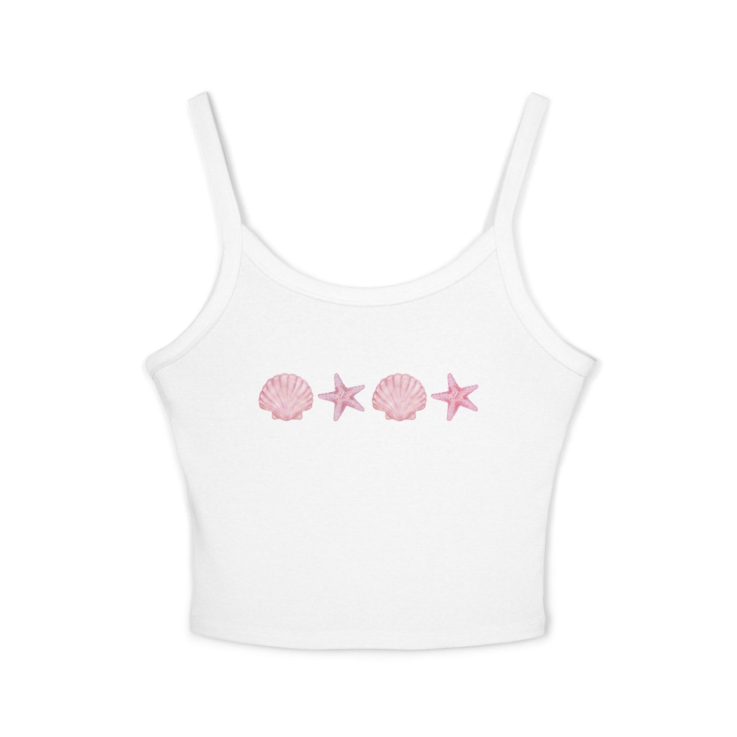 Seashell Row Spaghetti Strap Tank
