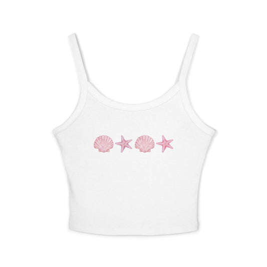 Seashell Row Spaghetti Strap Tank