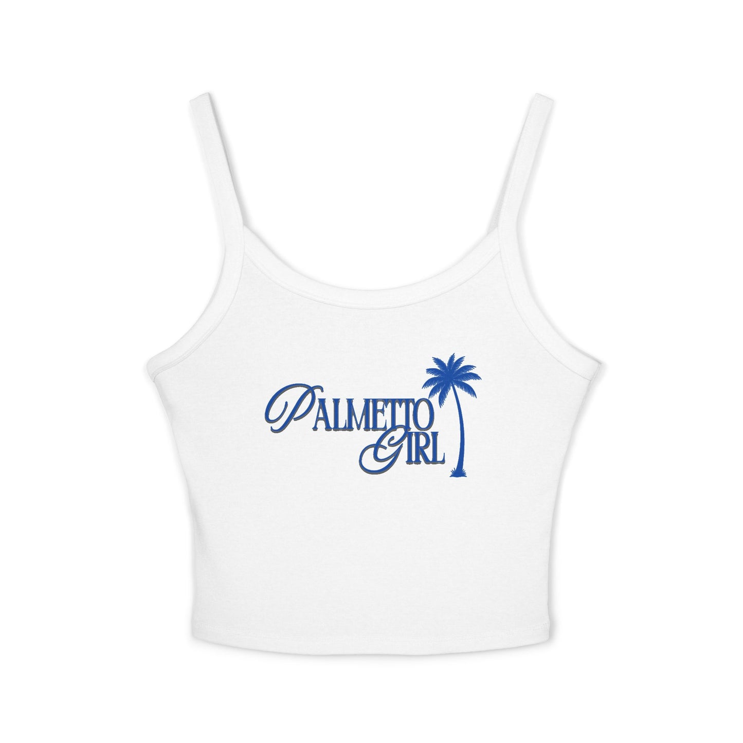 Palmetto Girl Tank Top — Palm Tree Beach Crop Camisole