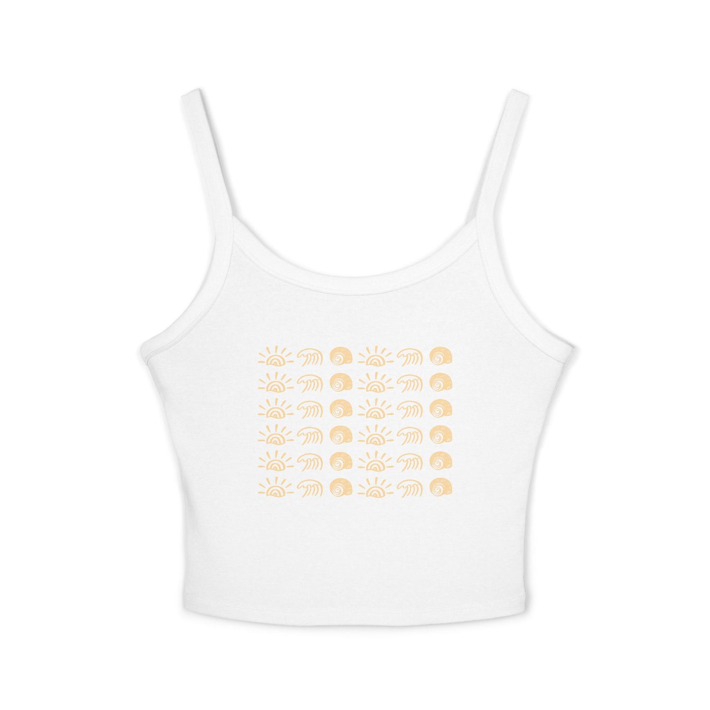 Sunset Palm Crop Tank Top — Minimal Retro Beach Graphic