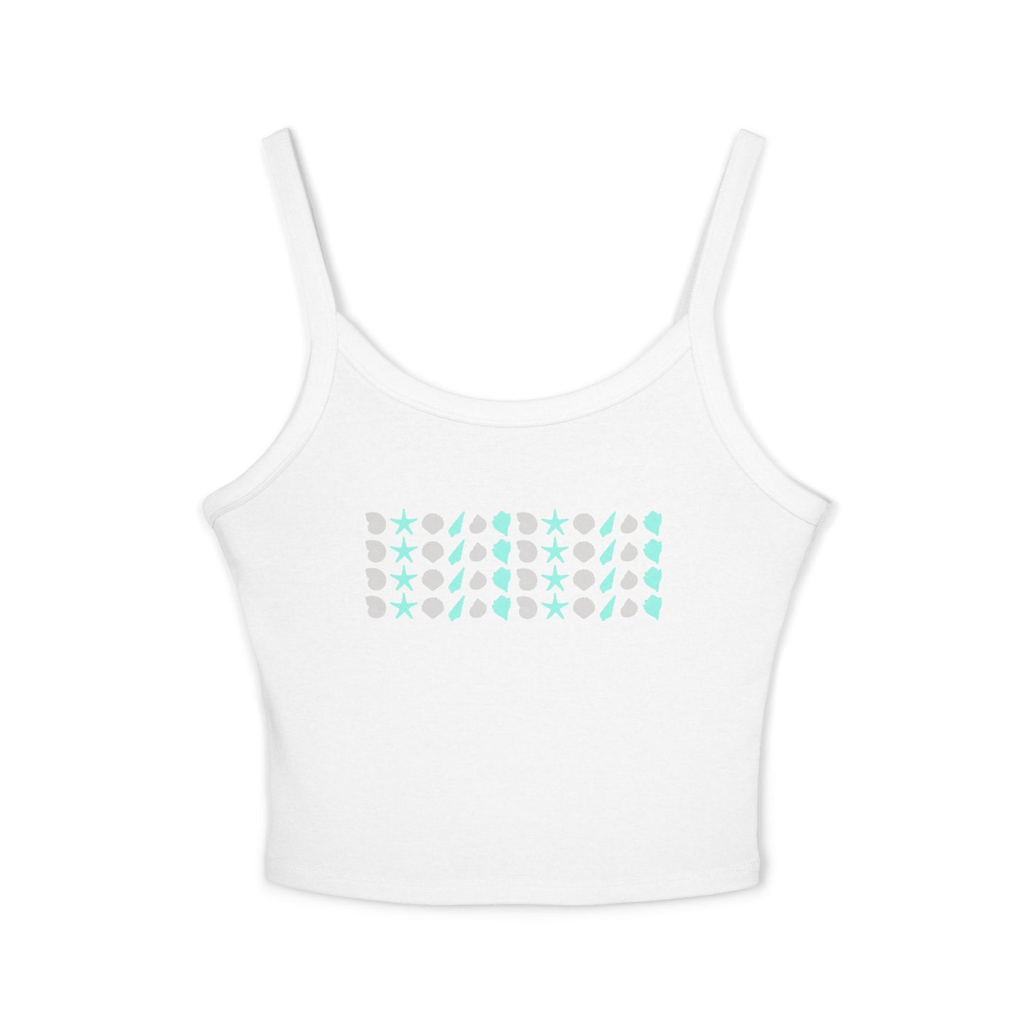 Minimal Seashell Rows Women's Spaghetti Strap Tank Top