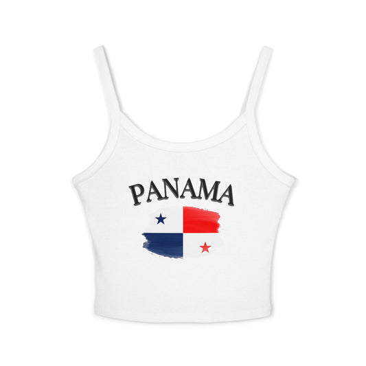 Panama Flag Crop Tank Top — Women’s Panama Spaghetti Strap
