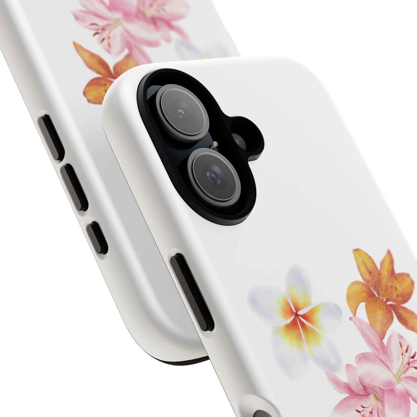 Floral Trio Tough Case — Pink & Orange Lily Phone Protector