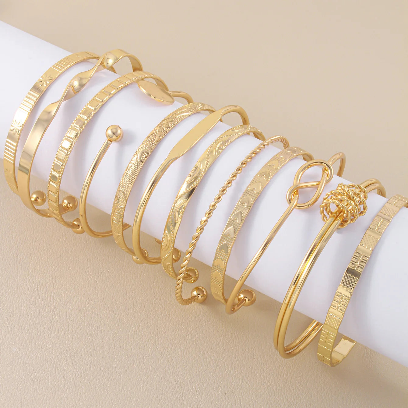 Golden Glow 12-Piece Bangle Set