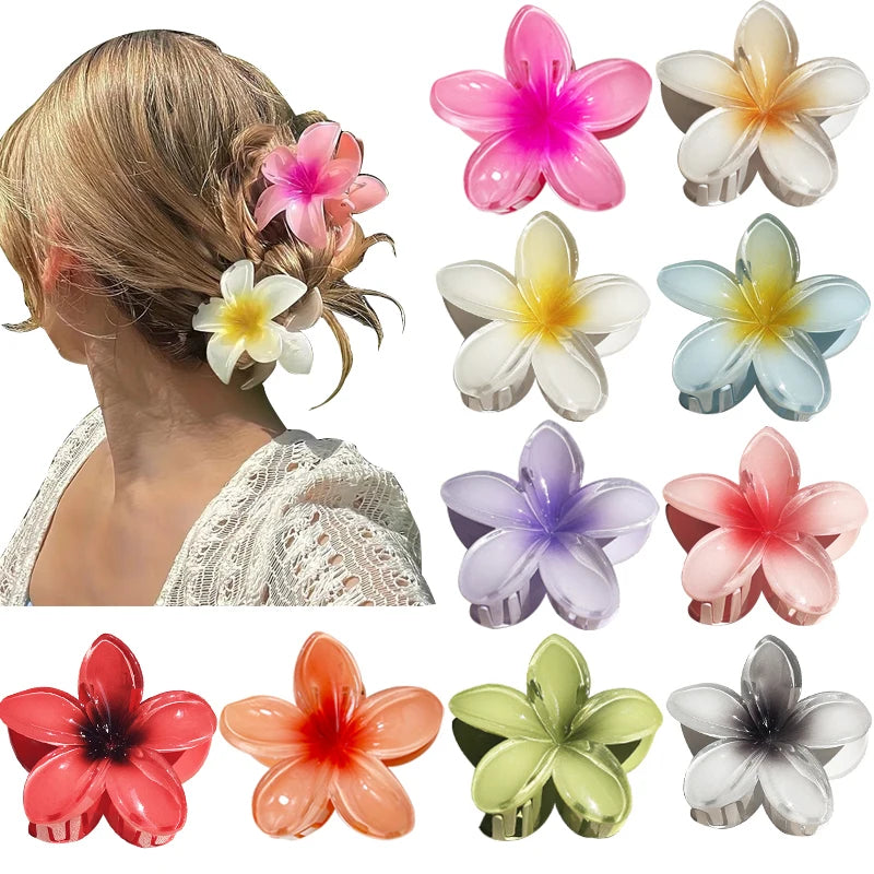 Tropical Flower Claw Clips