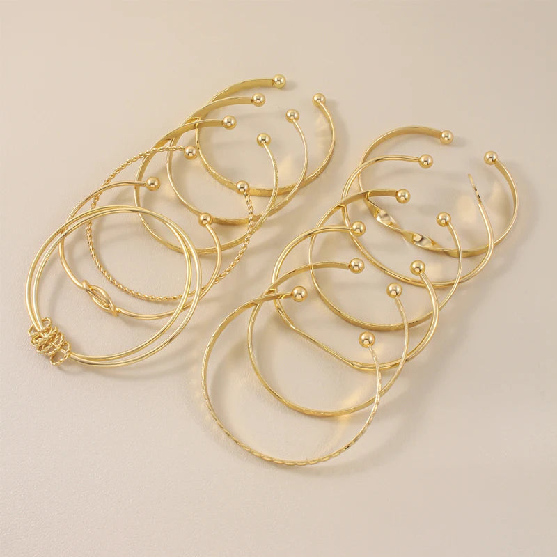 Golden Glow 12-Piece Bangle Set